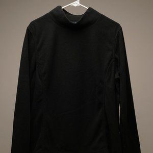 Land's End Black Polyester High Neck Sweater